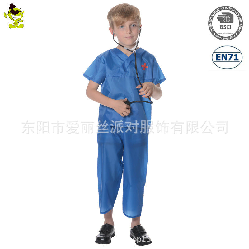 Disfraz de médico infantil para Halloween, cosplay y juegos de rol.