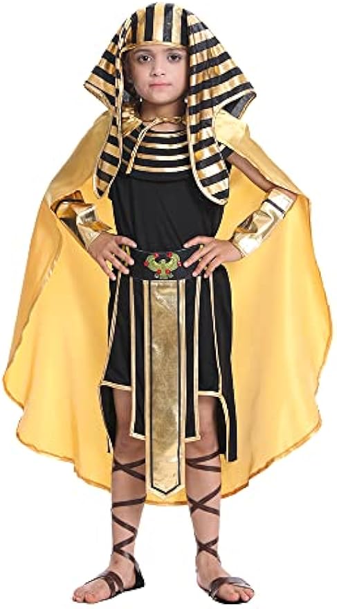 Boys Egyptian Pharaoh Costume for Kids Halloween Cosplay