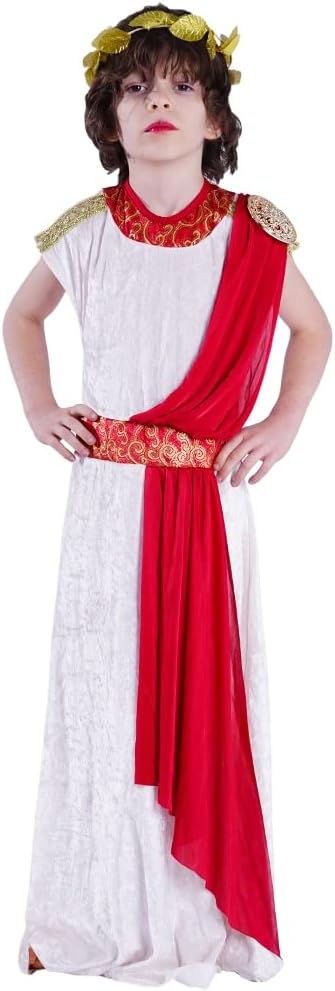 Disfraz romano para niños, toga para fiesta de Halloween, cosplay