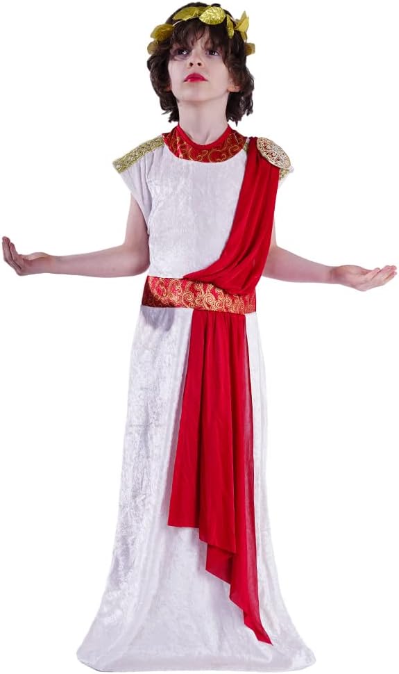 Disfraz romano para niños, toga para fiesta de Halloween, cosplay