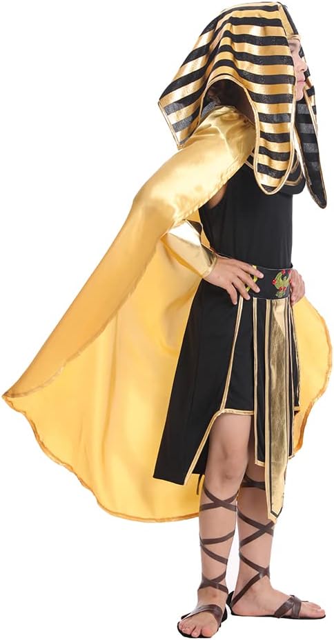 Boys Egyptian Pharaoh Costume for Kids Halloween Cosplay