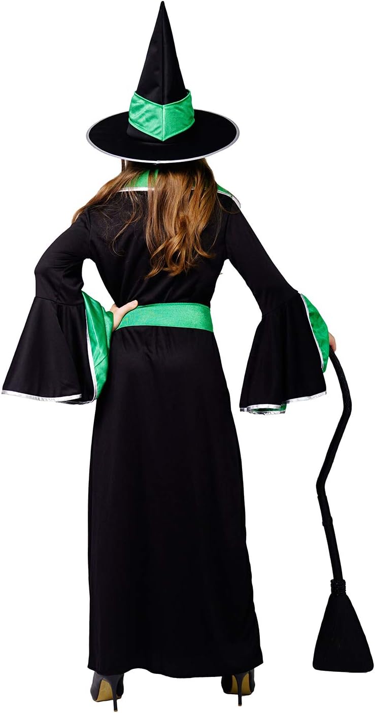 Girls Glamour Witch Dress Halloween Costume