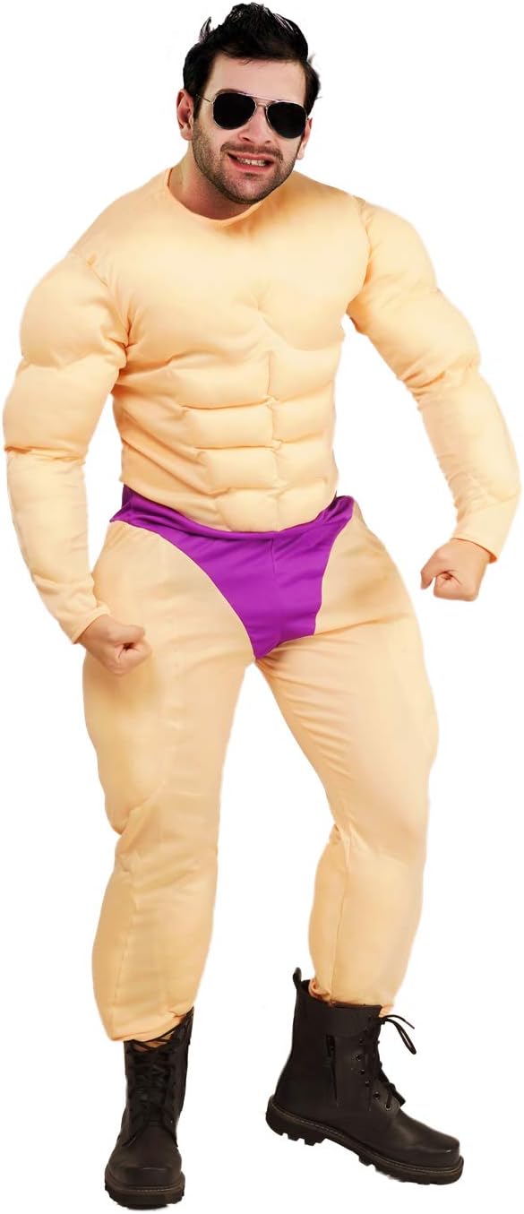 Men's Muscle Jumpsuit Costume for Cosplay and Halloween