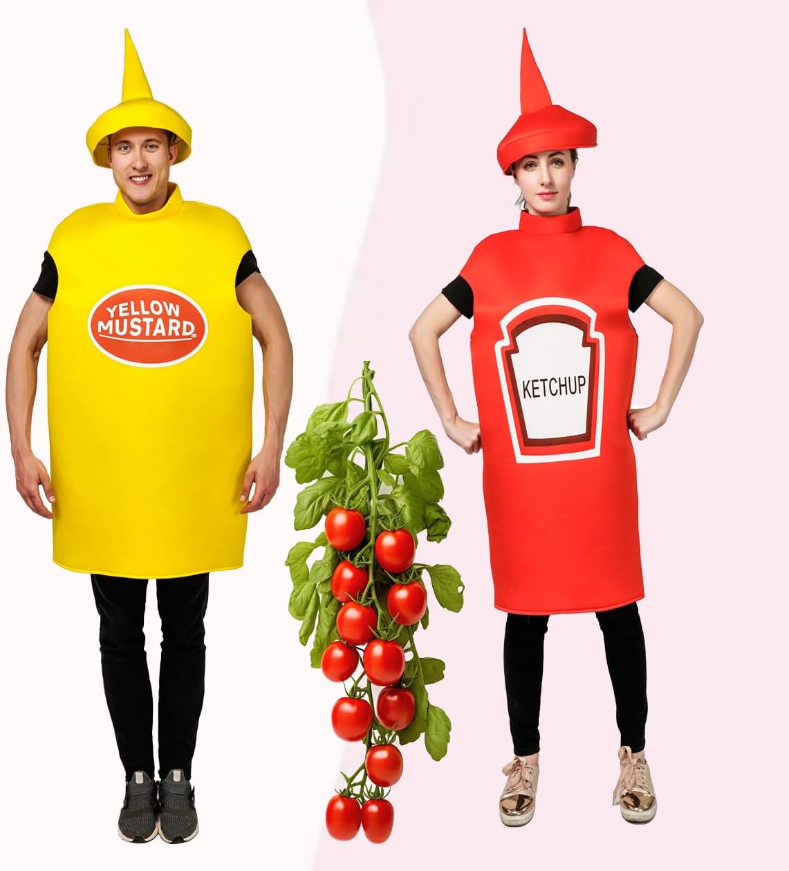 Déguisement unisexe léger pour adulte, bouteille de ketchup et de moutarde, pour Halloween et cosplay