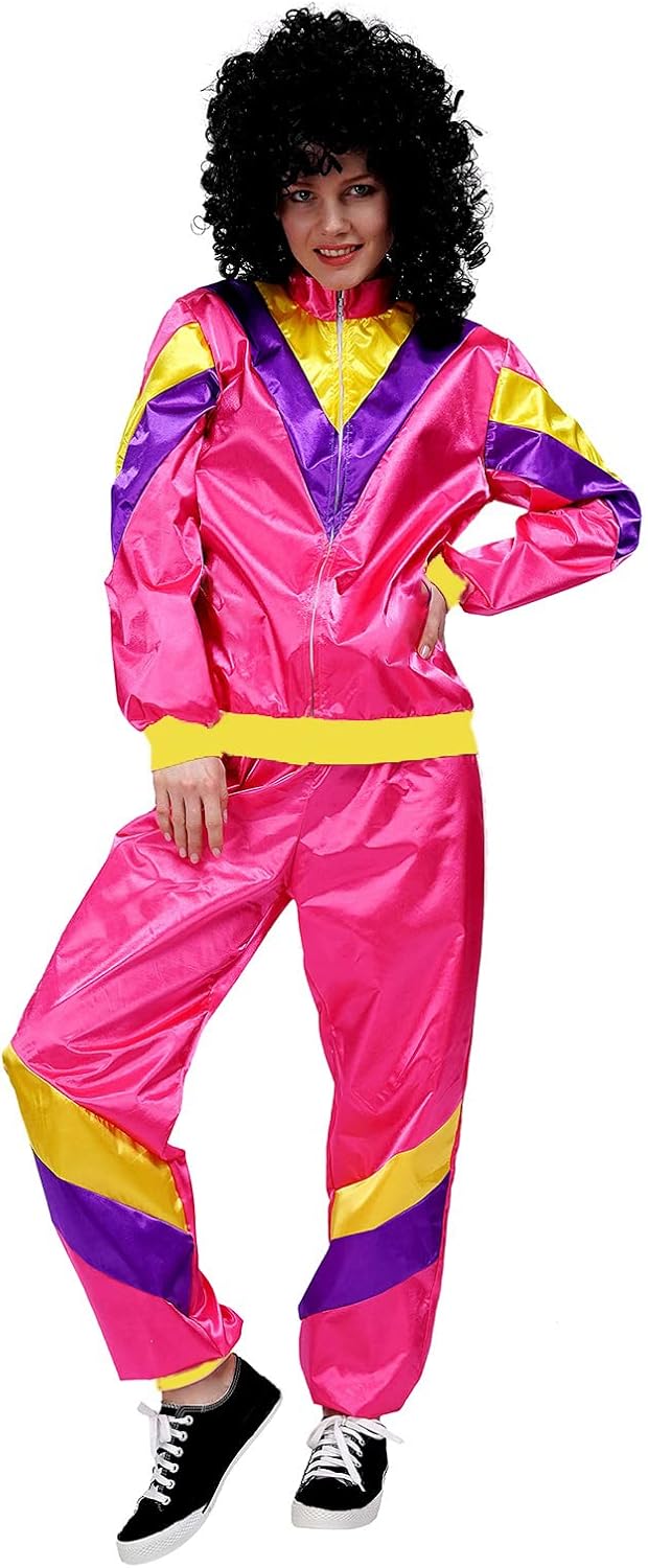 Adult Women and Men's Retro 80s 90s Hippie Costume for Halloween Party Cosplay