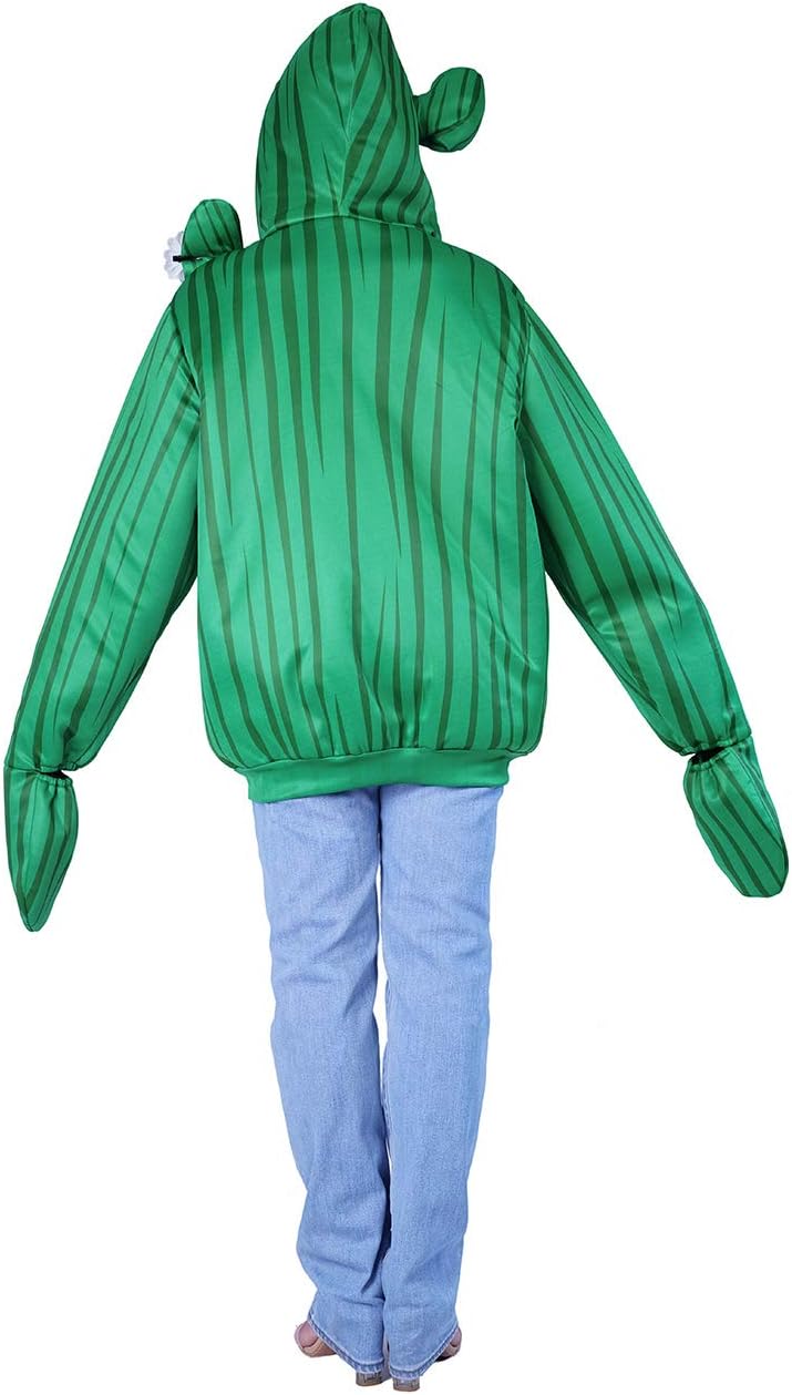 Adult Women's Green Plant Cactus Jacket with Hat Cosplay Costume
