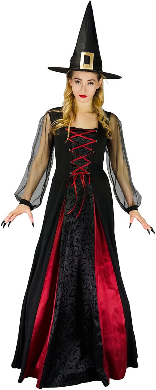 Women's Halloween Weird Witch Dress Costume