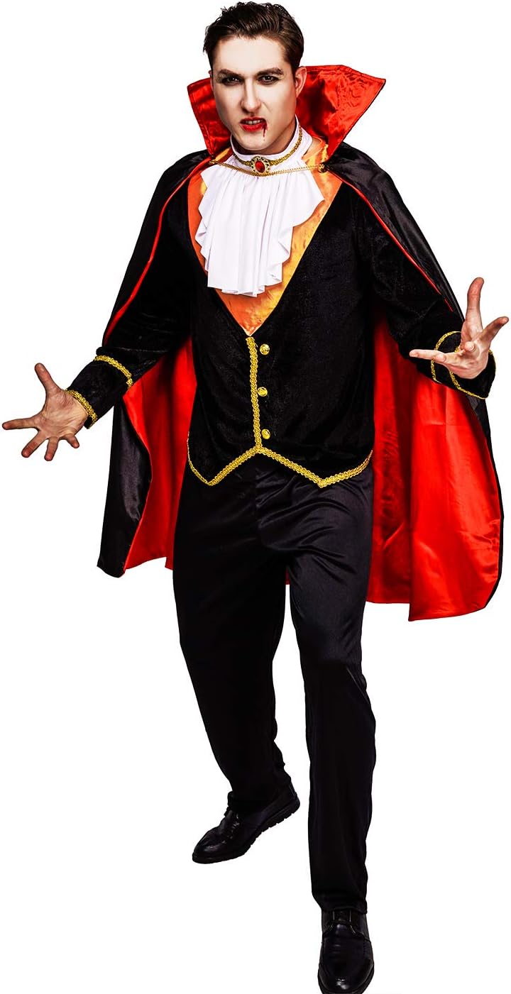Costume d'Halloween de vampire gothique sanguinaire pour homme