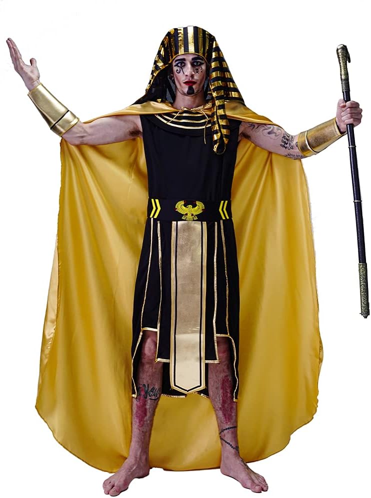 Men Egyptian Costume Cosplay Adult Pharaoh Halloween Party
