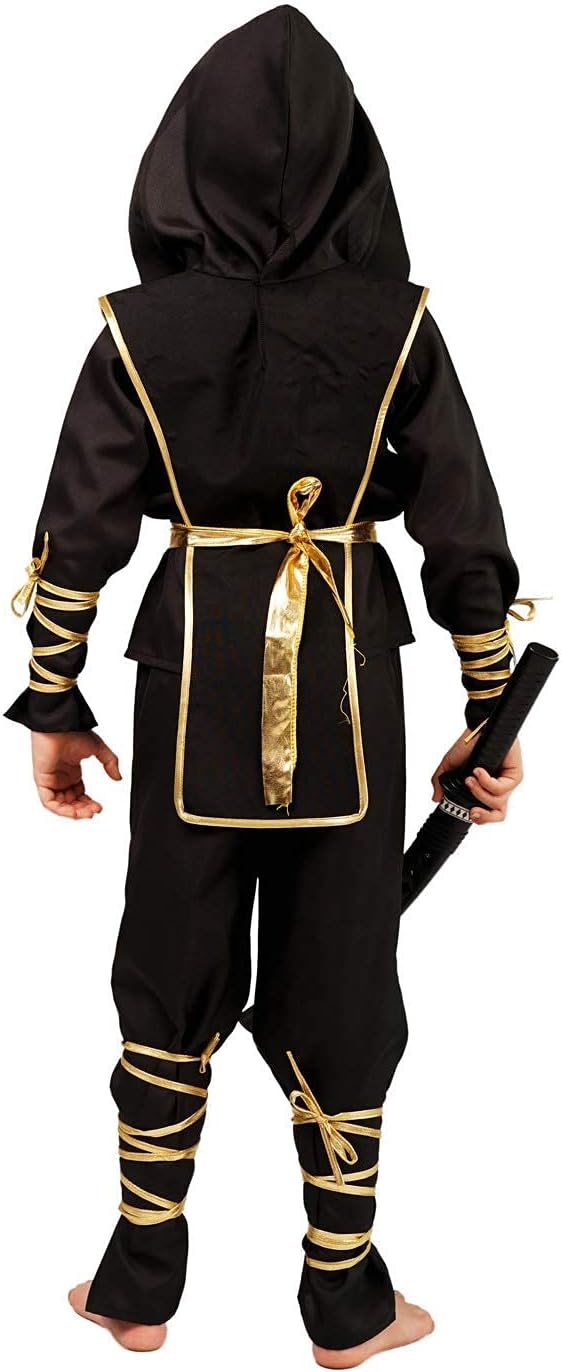 Boys Golden Dragon Ninja Cosplay Halloween Costume