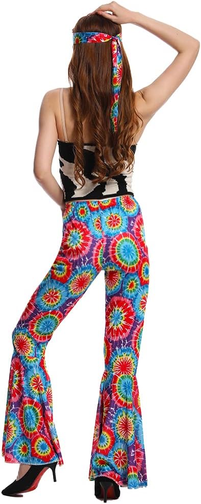 1960s hippie costume 70s disco outfit for women vintage retro cosplay Halloween party