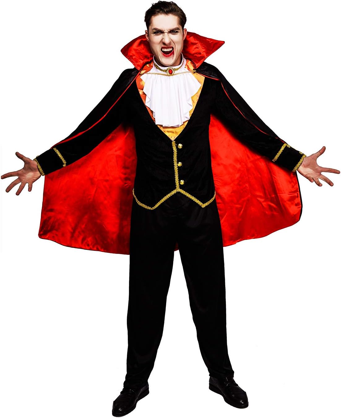 Costume d'Halloween de vampire gothique sanguinaire pour homme
