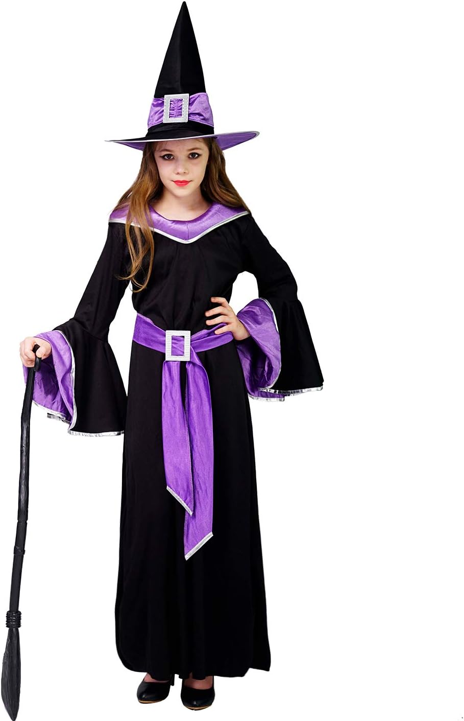 Disfraz de bruja para Halloween para niñas