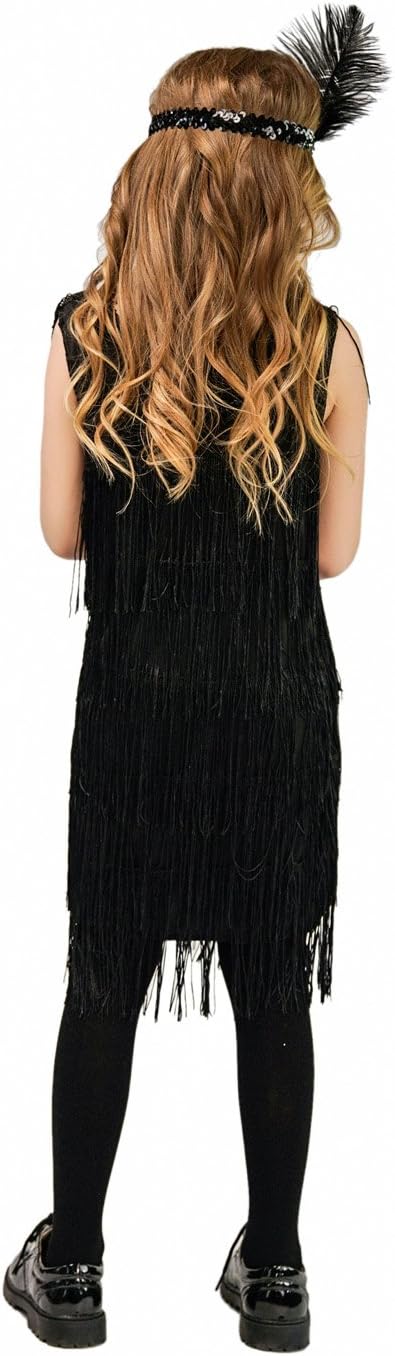 Girl's Flapper Dress Satin Costume for Kids Halloween Party Cosplay