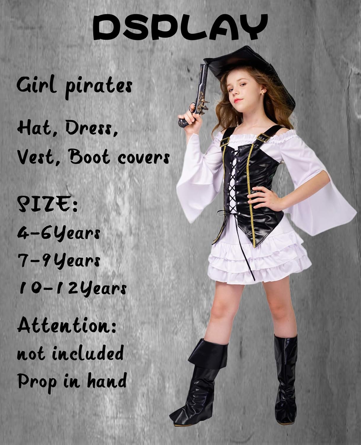 Kid's Girl Pirate Halloween Cosplay Costume