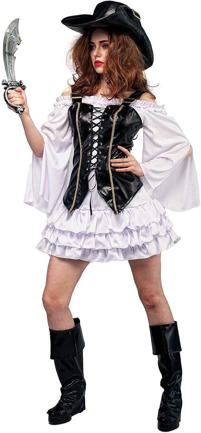Costume de pirate pour femme, déguisement de boucanier
