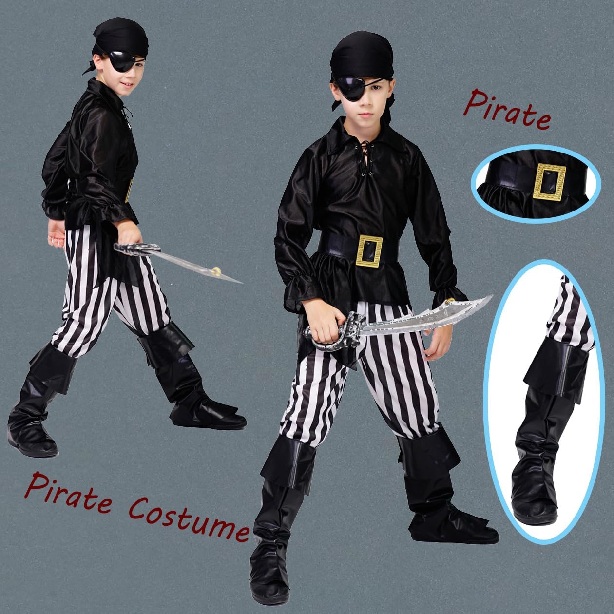 Kid's Boy Pirate Halloween Cosplay Costume