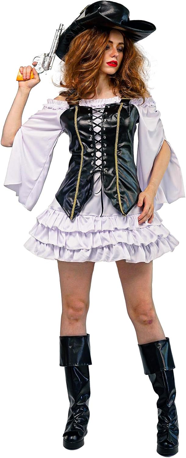 Costume de pirate pour femme, déguisement de boucanier