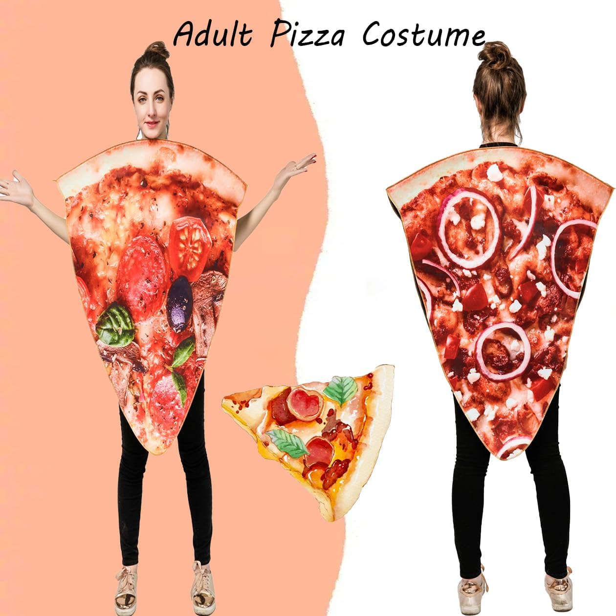 Disfraz de pizza unisex para adultos para Halloween y cosplay, talla única.