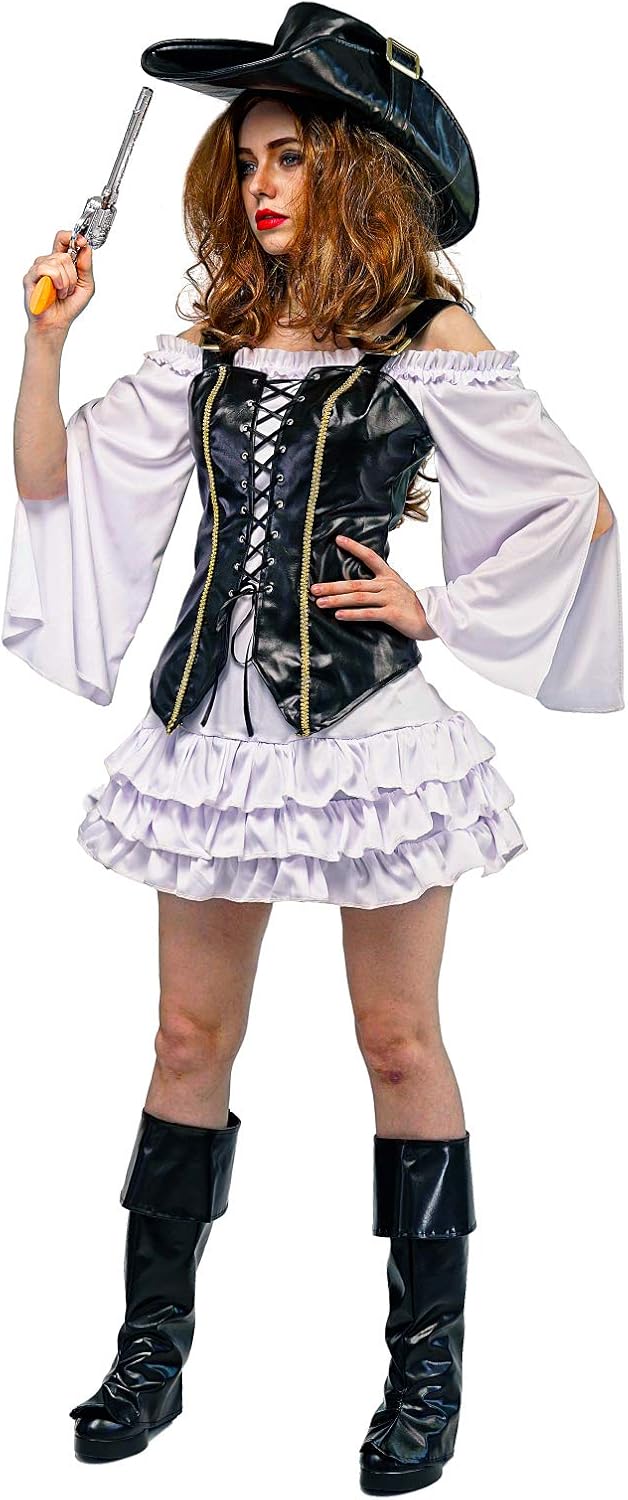 Costume de pirate pour femme, déguisement de boucanier