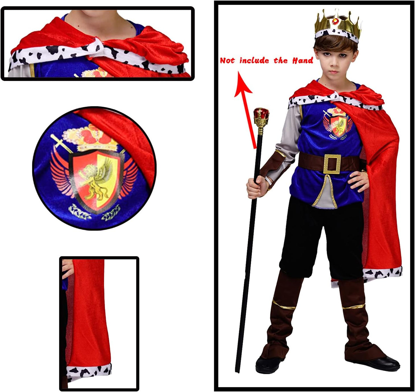 Kid's Boy Medieval Prince King Costume