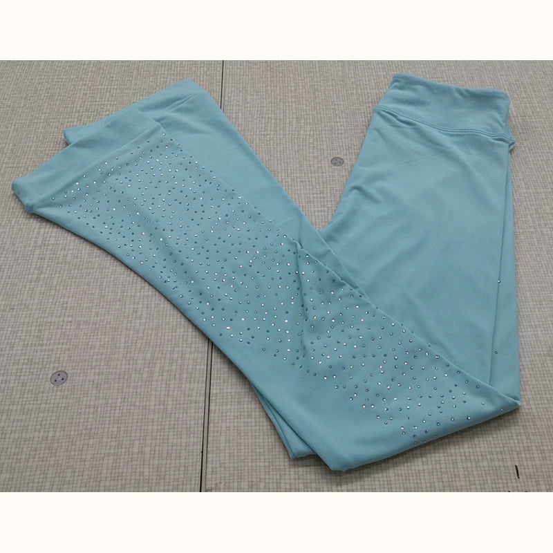 Figure Skating Pants Training Warm Nylon Spandex Women Girls Custom