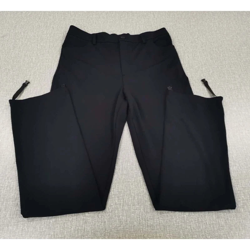 Figure Skating Competition Training Pants Boys Adults Kids Solid Black Rhythmic Gymnastics