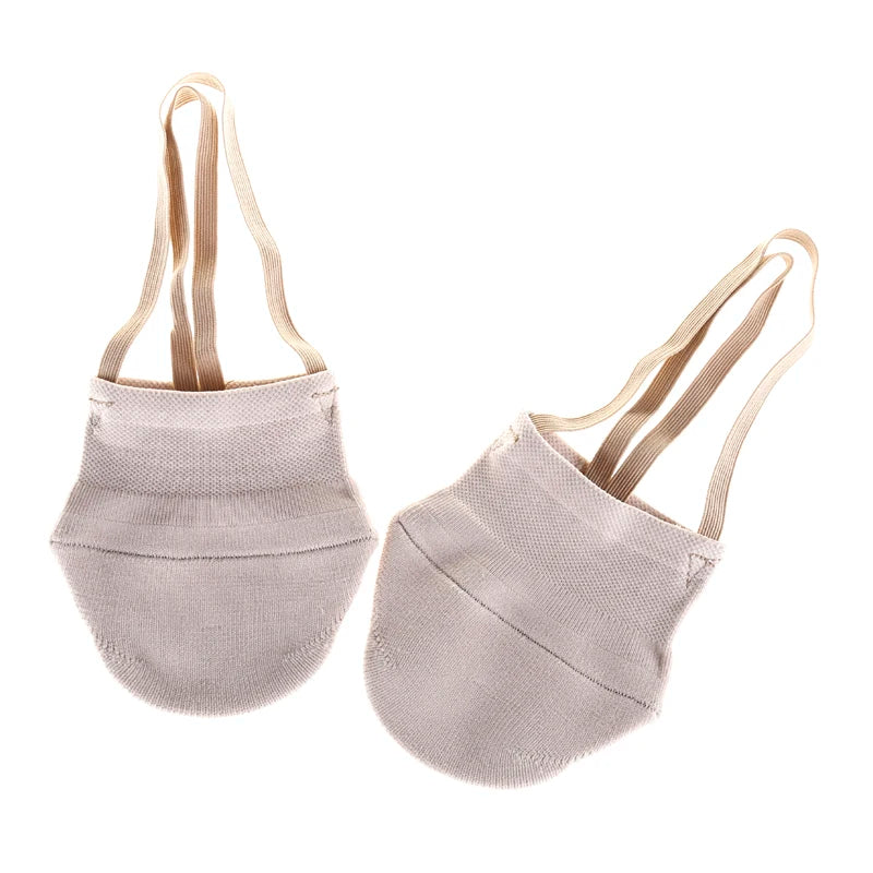 Figure Skating Toe Shoes Half Socks Sole Protection Elastic Knitted Skin Tone