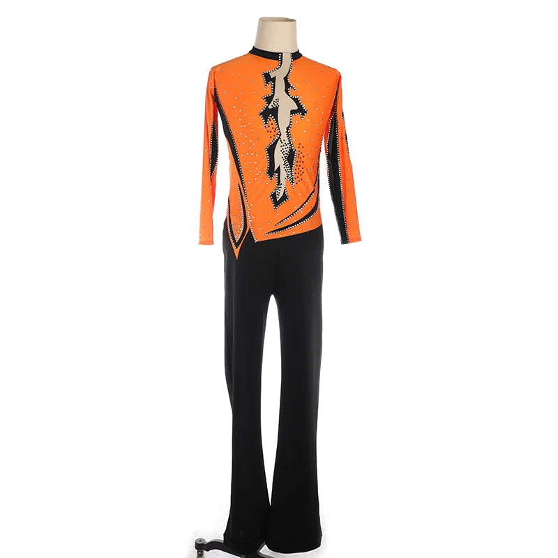 Figure Skating Training Pants Nylon Spandex Girls Women Side Stripe