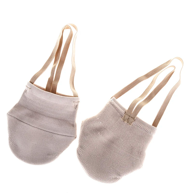 Figure Skating Toe Shoes Half Socks Sole Protection Elastic Knitted Skin Tone