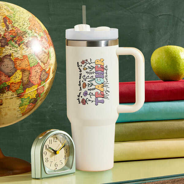 Personalized Teacher 40oz Tumbler Back to School Gift img 3