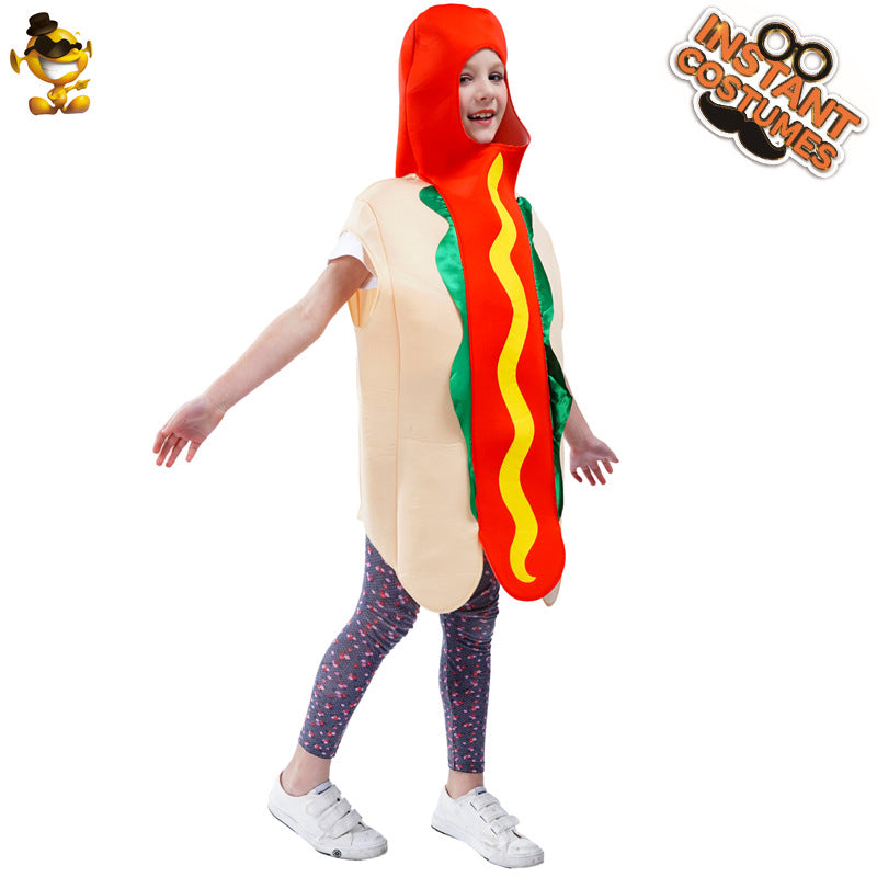 kids halloween hot dog costume funny food cosplay outfit for costume parties