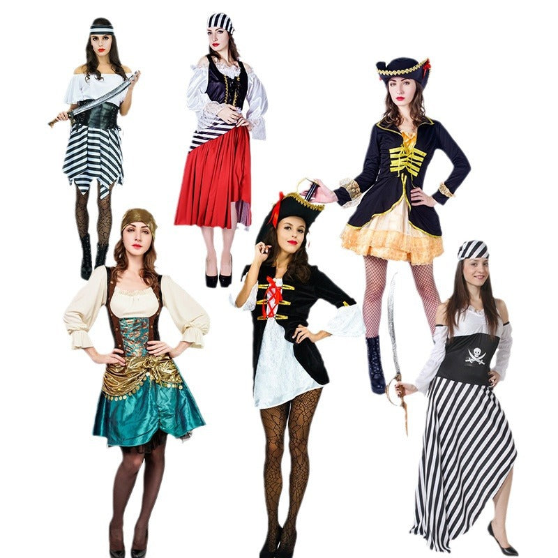 Costume de Viking pour femme adulte, tenue de pirate, cosplay, Halloween