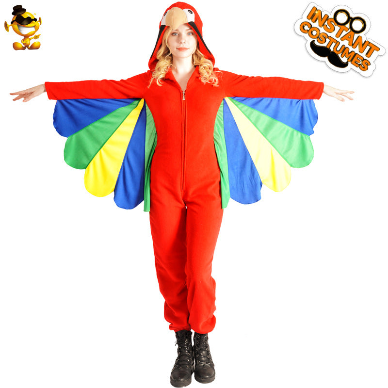 Halloween adult women funny parrot costume animal jumpsuit cosplay stage performance outfit