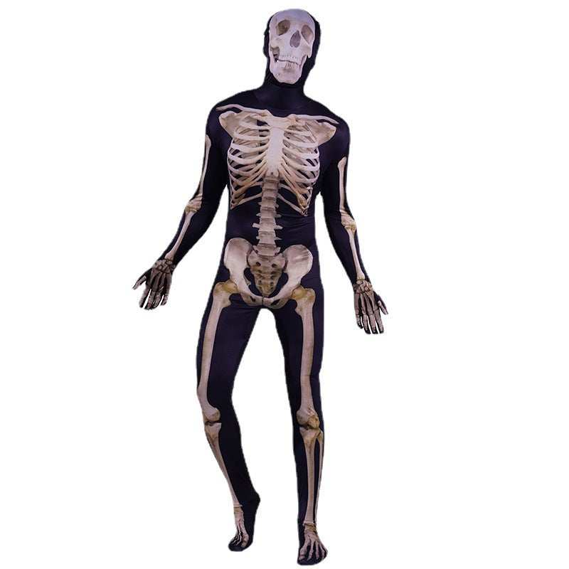 Halloween cosplay skeleton bodysuit stage performance costume party outfit