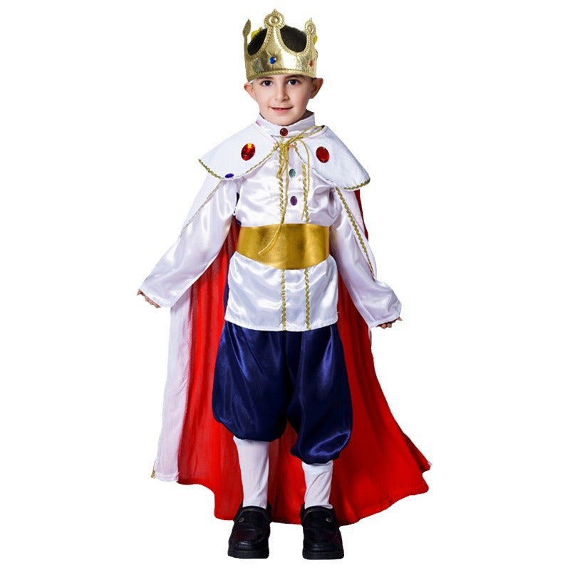 European King Costume for Boys Halloween Cosplay Costume Party Performance Outfit