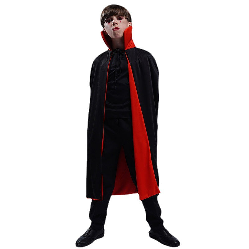 Capa de vampiro para niños, disfraz de cosplay de Halloween, capa para actuación escénica