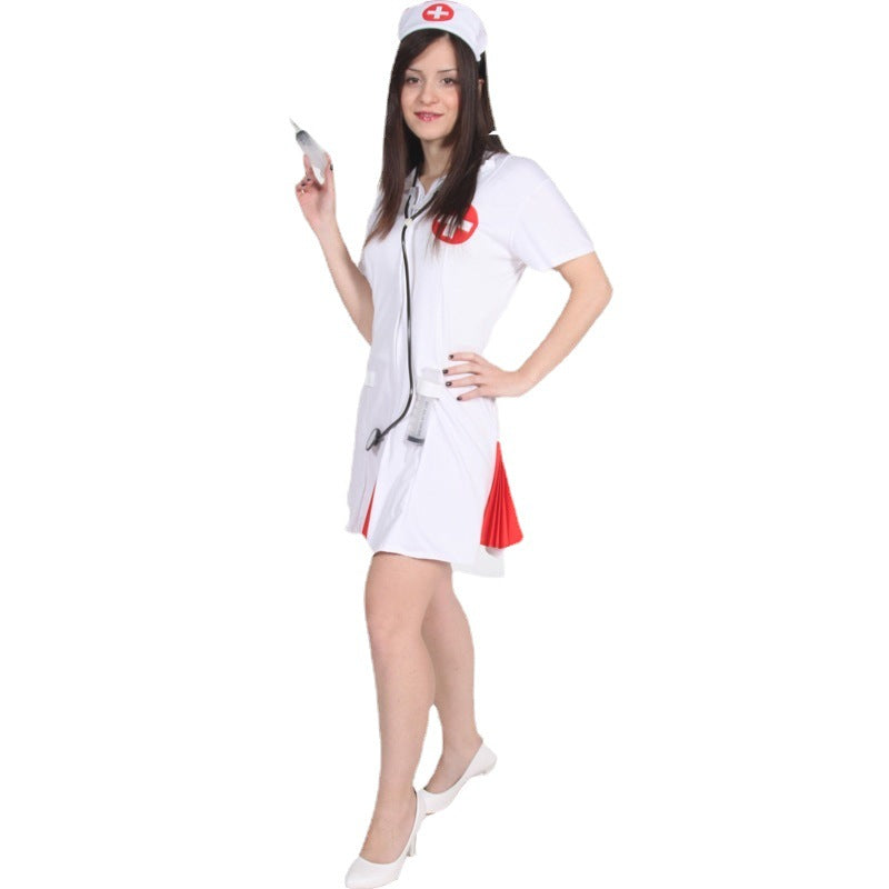 Halloween adult women nurse costume for party role play cosplay stage performance