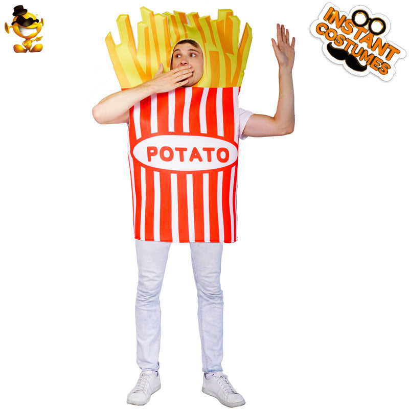 French fries costume for adults Halloween cosplay party role play outfit
