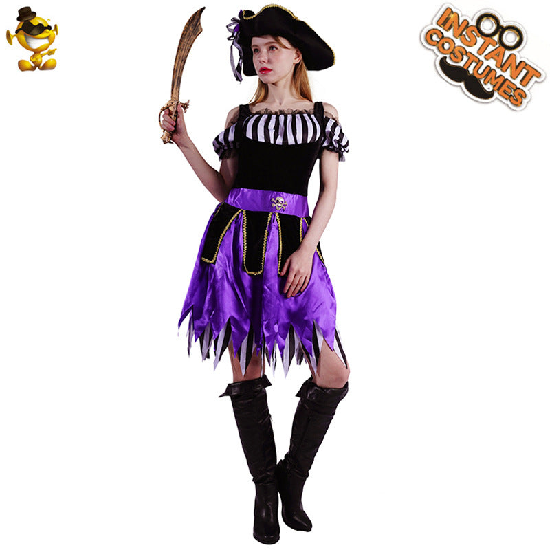 Halloween adult pirate costume for men and women couples cosplay stage performance