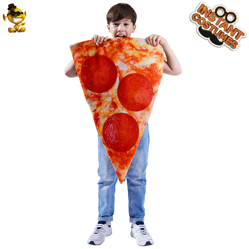 Halloween pizza slice costume for kids cosplay party stage performance