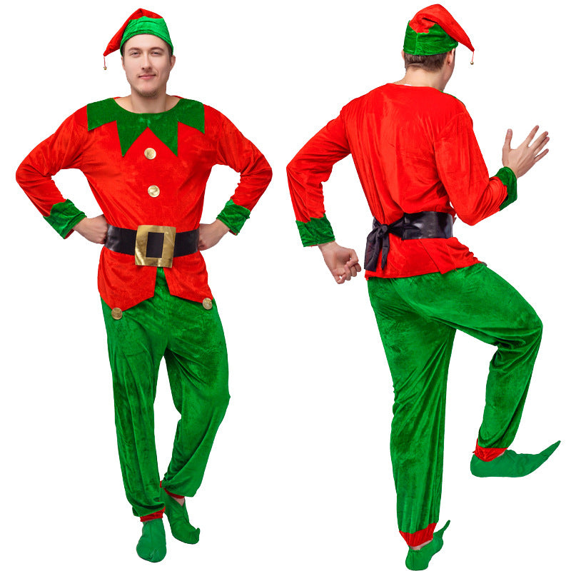 Conjunto de disfraz navideño para hombres y mujeres, parejas, juego de rol, cosplay, traje de fiesta de Halloween