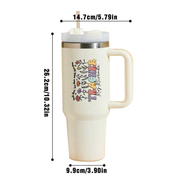 Personalized Teacher 40oz Tumbler Back to School Gift img 1