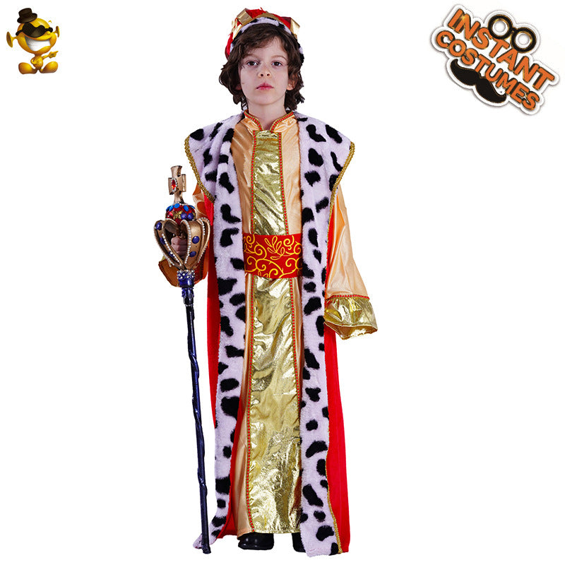 halloween costume arabian king robe set for boys cosplay party outfit