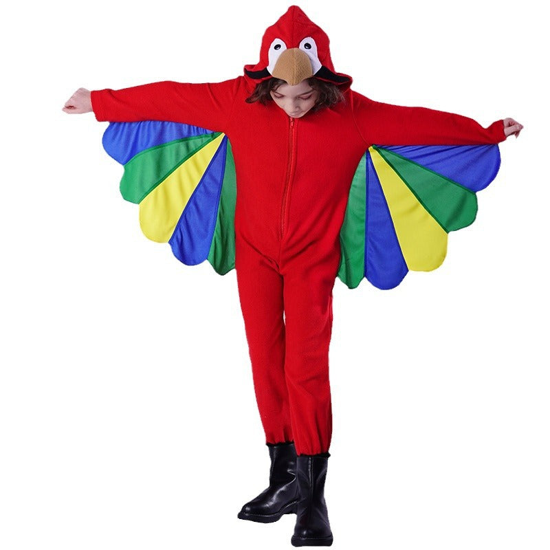 kids parrot costume halloween animal role play cosplay stage performance outfit