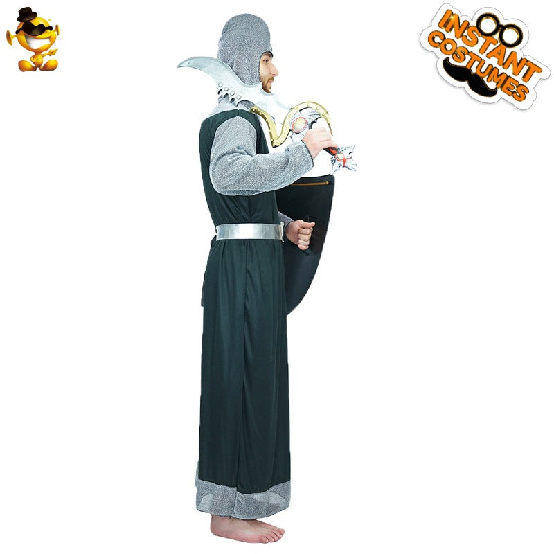 adult male crusader costume for halloween cosplay stage performance role play