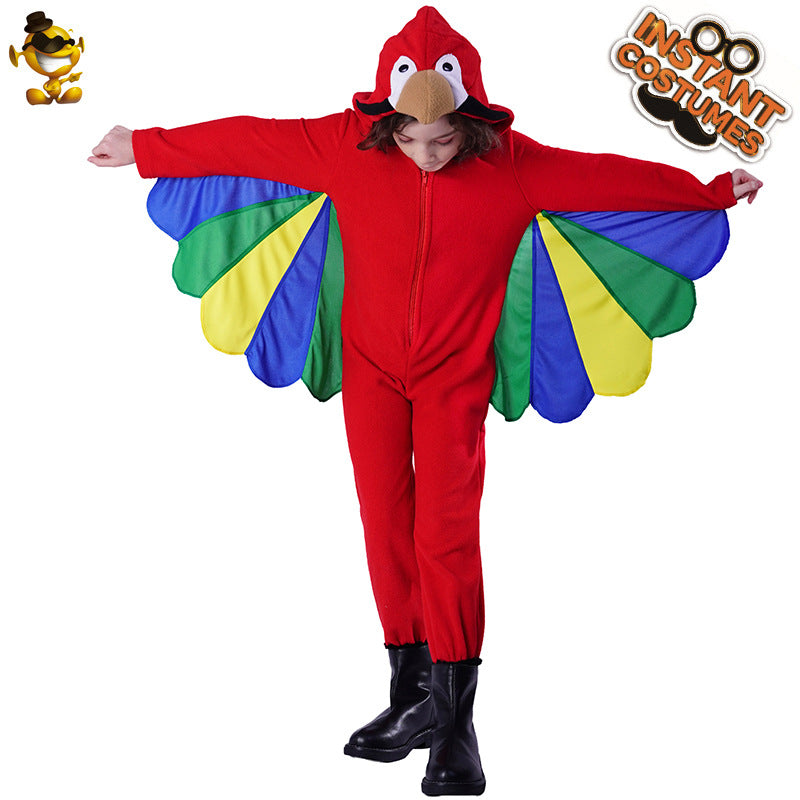 kids parrot costume halloween animal role play cosplay stage performance outfit