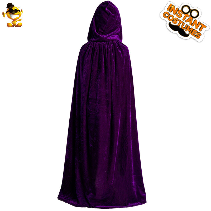 girls velvet hooded cape for halloween princess costume party dress up