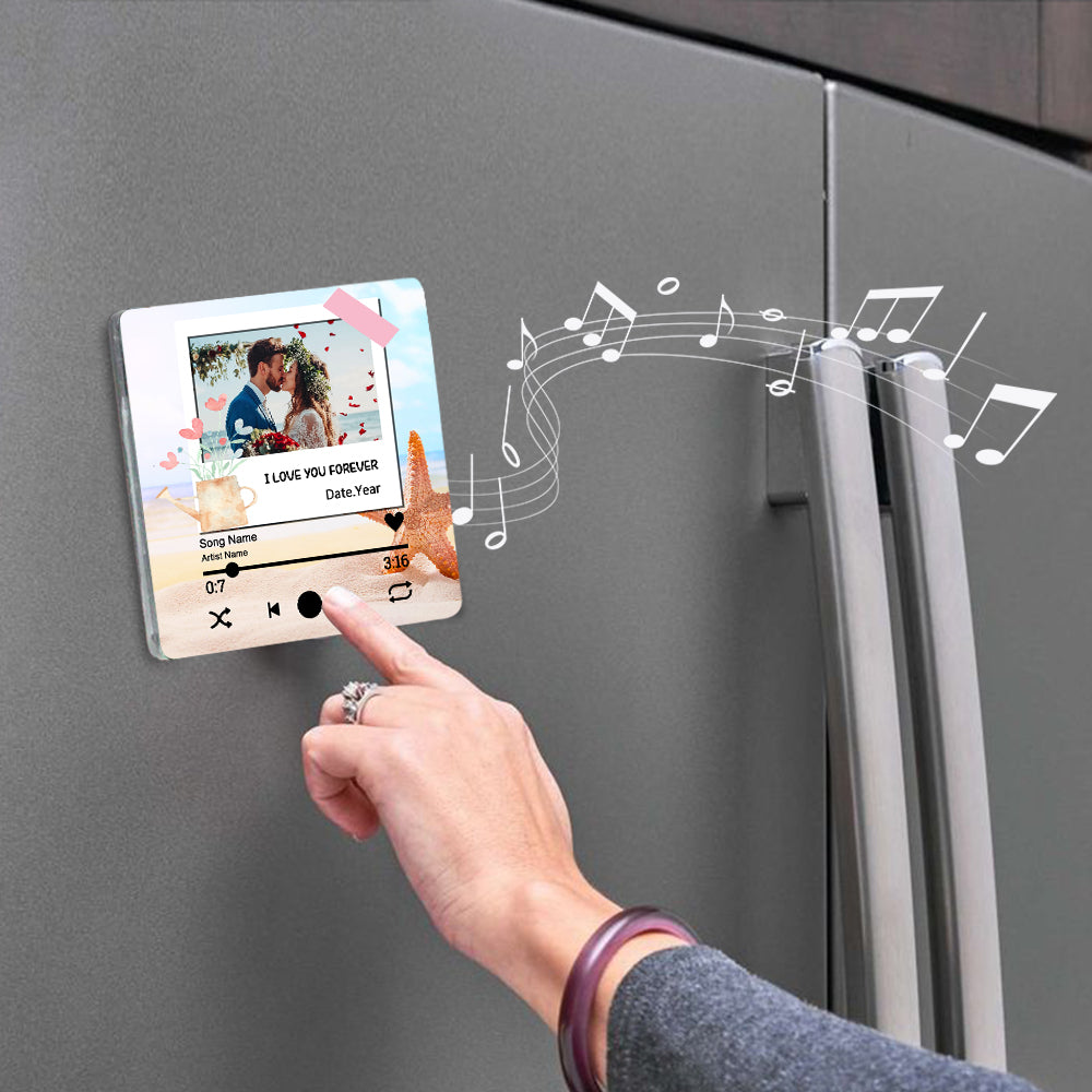 Customized fridge magnets can play music, custom photo song img 2