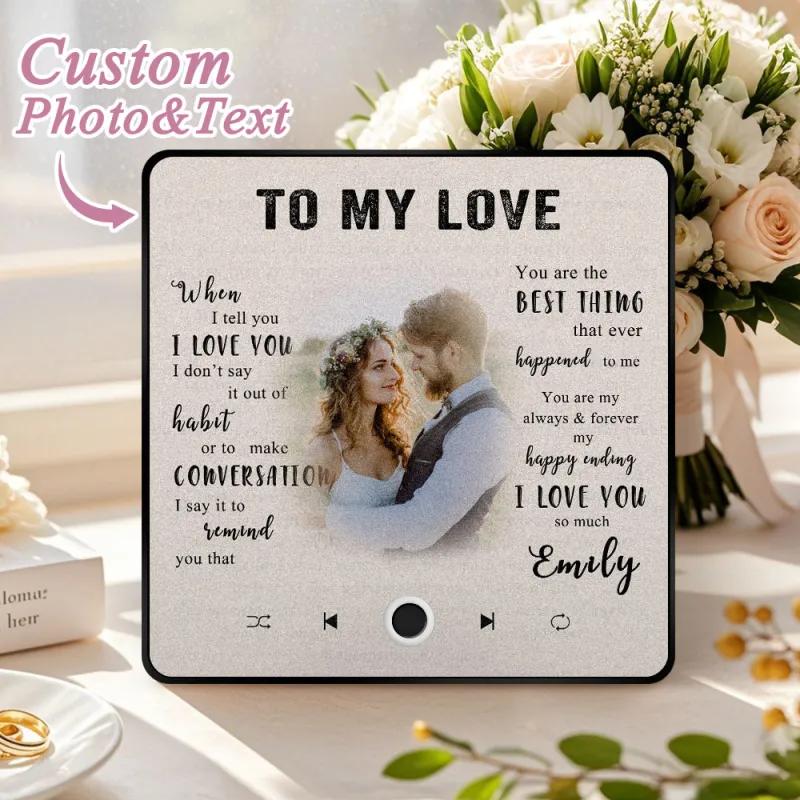 Personalized Photo and Name Music Fridge Magnet img 1